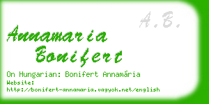 annamaria bonifert business card